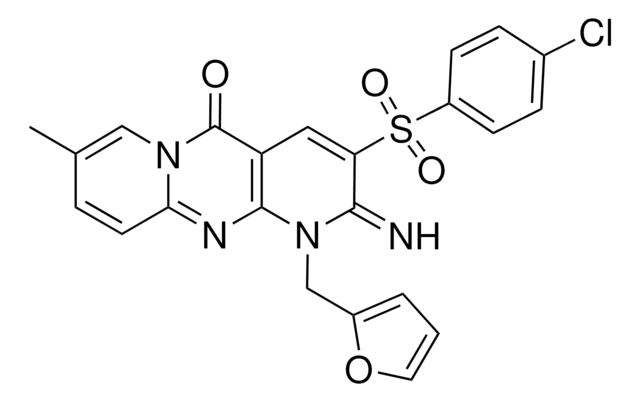 3-[(4-CHLOROPHENYL)SULFONYL]-1-(2-FURYLMETHYL)-2-IMINO-8-METHYL-1,2-DIHYDRO-5H-DIPYRIDO[1,2-A:2,3-D]PYRIMIDIN-5-ONE AldrichCPR