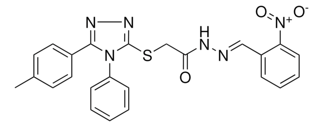 2-{[5-(4-METHYLPHENYL)-4-PHENYL-4H-1,2,4-TRIAZOL-3-YL]SULFANYL}-N'-[(E)-(2-NITROPHENYL)METHYLIDENE]ACETOHYDRAZIDE AldrichCPR