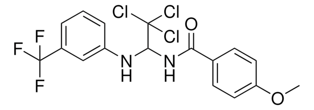 4-METHOXY-N-(2,2,2-TRICHLORO-1-(3-(TRIFLUOROMETHYL)ANILINO)ETHYL)BENZAMIDE AldrichCPR