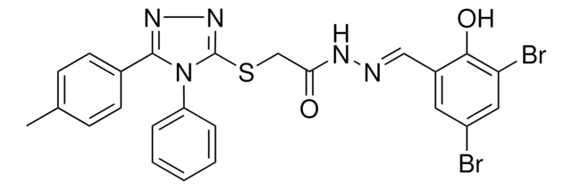 N'-[(E)-(3,5-DIBROMO-2-HYDROXYPHENYL)METHYLIDENE]-2-{[5-(4-METHYLPHENYL)-4-PHENYL-4H-1,2,4-TRIAZOL-3-YL]SULFANYL}ACETOHYDRAZIDE AldrichCPR