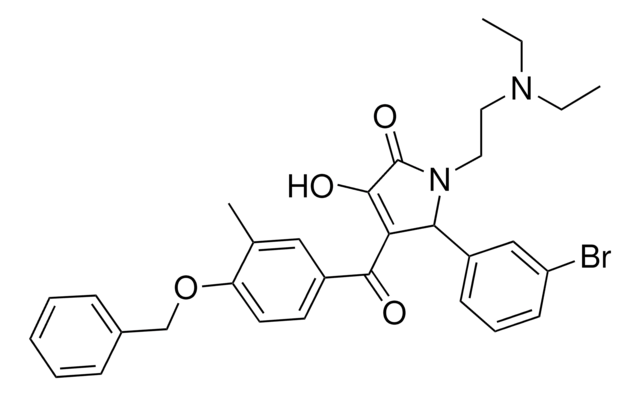 4-[4-(BENZYLOXY)-3-METHYLBENZOYL]-5-(3-BROMOPHENYL)-1-[2-(DIETHYLAMINO)ETHYL]-3-HYDROXY-1,5-DIHYDRO-2H-PYRROL-2-ONE AldrichCPR