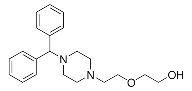 2-[2-[4-(Diphenylmethyl)-1-piperazinyl]ethoxy]ethanol certified reference material, TraceCERT&#174;, Manufactured by: Sigma-Aldrich Production GmbH, Switzerland