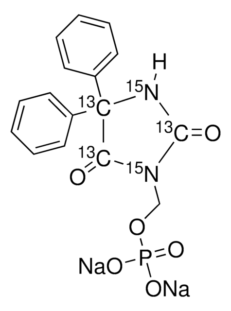 Fosphenytoin-13C3,15N2 disodium salt solution 100&#160;&#956;g/mL in methanol ((as free phosphate)), certified reference material, ampule of 1&#160;mL, Cerilliant&#174;