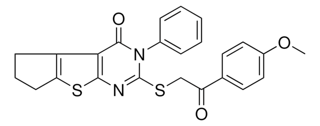 2-{[2-(4-METHOXYPHENYL)-2-OXOETHYL]SULFANYL}-3-PHENYL-3,5,6,7-TETRAHYDRO-4H-CYCLOPENTA[4,5]THIENO[2,3-D]PYRIMIDIN-4-ONE AldrichCPR