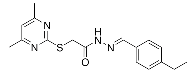 2-((4,6-DIMETHYL-2-PYRIMIDINYL)SULFANYL)-N'-(4-ETHYLBENZYLIDENE)ACETOHYDRAZIDE AldrichCPR