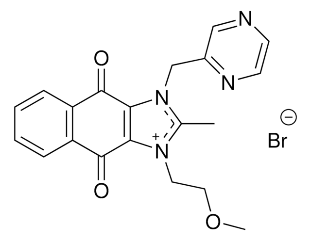 Survivin Inhibitor, YM155 The Survivin Inhibitor, YM155, also referenced under CAS 781661-94-7, controls the biological activity of Survivin.