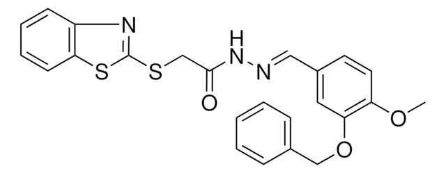 2-(1,3-BENZOTHIAZOL-2-YLSULFANYL)-N'-{(E)-[3-(BENZYLOXY)-4-METHOXYPHENYL]METHYLIDENE}ACETOHYDRAZIDE AldrichCPR