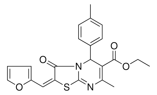 ETHYL (2E)-2-(2-FURYLMETHYLENE)-7-METHYL-5-(4-METHYLPHENYL)-3-OXO-2,3-DIHYDRO-5H-[1,3]THIAZOLO[3,2-A]PYRIMIDINE-6-CARBOXYLATE AldrichCPR