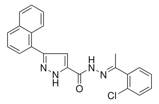 N'-(1-(2-CHLOROPHENYL)ETHYLIDENE)-3-(1-NAPHTHYL)-1H-PYRAZOLE-5-CARBOHYDRAZIDE AldrichCPR