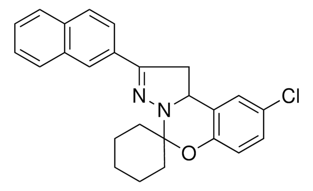 9-CHLORO-2-(NAPHTHALEN-2-YL)-1,10B-DIHYDROSPIRO[BENZO[E]PYRAZOLO[1,5-C][1,3]OXAZINE-5,1'-CYCLOHEXANE] AldrichCPR