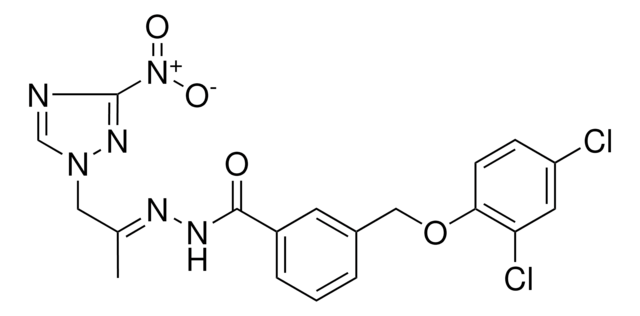 3-[(2,4-DICHLOROPHENOXY)METHYL]-N'-[(E)-1-METHYL-2-(3-NITRO-1H-1,2,4-TRIAZOL-1-YL)ETHYLIDENE]BENZOHYDRAZIDE AldrichCPR