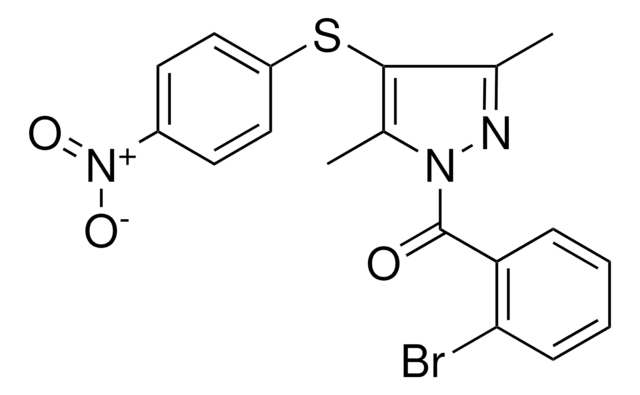 1-(2-BROMOBENZOYL)-3,5-DIMETHYL-4-((4-NITROPHENYL)THIO)-1H-PYRAZOLE AldrichCPR