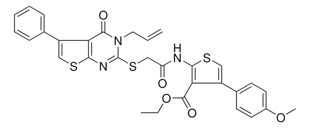 ETHYL 2-({[(3-ALLYL-4-OXO-5-PHENYL-3,4-DIHYDROTHIENO[2,3-D]PYRIMIDIN-2-YL)SULFANYL]ACETYL}AMINO)-4-(4-METHOXYPHENYL)-3-THIOPHENECARBOXYLATE AldrichCPR