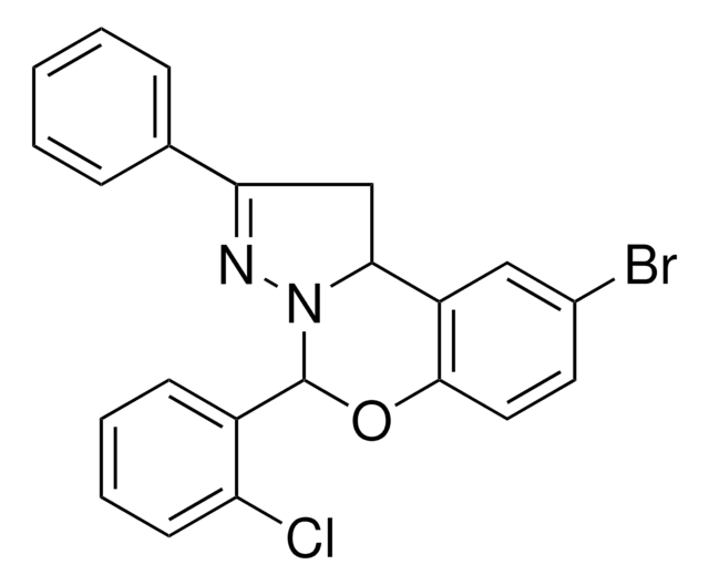 9-BROMO-5-(2-CHLOROPHENYL)-2-PHENYL-1,10B-DIHYDROPYRAZOLO(1,5-C)(1,3)BENZOXAZINE AldrichCPR