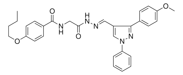 4-BUTOXY-N-[2-((2E)-2-{[3-(4-METHOXYPHENYL)-1-PHENYL-1H-PYRAZOL-4-YL]METHYLENE}HYDRAZINO)-2-OXOETHYL]BENZAMIDE AldrichCPR