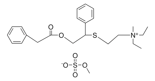 DIETHYLMETHYL(2-(1-PHENYL-2-(PHENYLACETOXY)ETHYLTHIO)ETHYL)AMMONIUM ME SULFATE AldrichCPR