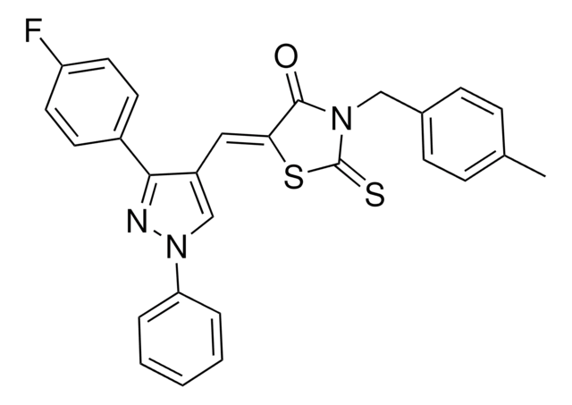 (5Z)-5-{[3-(4-FLUOROPHENYL)-1-PHENYL-1H-PYRAZOL-4-YL]METHYLENE}-3-(4-METHYLBENZYL)-2-THIOXO-1,3-THIAZOLIDIN-4-ONE AldrichCPR