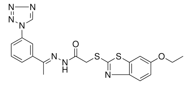 2-[(6-ETHOXY-1,3-BENZOTHIAZOL-2-YL)SULFANYL]-N'-{1-[3-(1H-TETRAAZOL-1-YL)PHENYL]ETHYLIDENE}ACETOHYDRAZIDE AldrichCPR