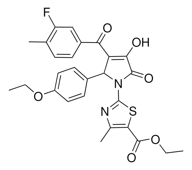 ETHYL 2-[2-(4-ETHOXYPHENYL)-3-(3-FLUORO-4-METHYLBENZOYL)-4-HYDROXY-5-OXO-2,5-DIHYDRO-1H-PYRROL-1-YL]-4-METHYL-1,3-THIAZOLE-5-CARBOXYLATE AldrichCPR