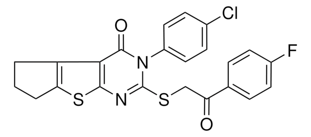 3-(4-CHLOROPHENYL)-2-{[2-(4-FLUOROPHENYL)-2-OXOETHYL]SULFANYL}-3,5,6,7-TETRAHYDRO-4H-CYCLOPENTA[4,5]THIENO[2,3-D]PYRIMIDIN-4-ONE AldrichCPR