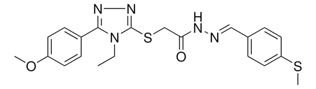 2-{[4-ETHYL-5-(4-METHOXYPHENYL)-4H-1,2,4-TRIAZOL-3-YL]SULFANYL}-N'-{(E)-[4-(METHYLSULFANYL)PHENYL]METHYLIDENE}ACETOHYDRAZIDE AldrichCPR