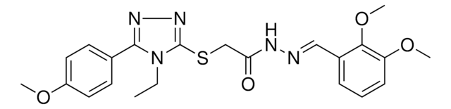 N'-[(E)-(2,3-DIMETHOXYPHENYL)METHYLIDENE]-2-{[4-ETHYL-5-(4-METHOXYPHENYL)-4H-1,2,4-TRIAZOL-3-YL]SULFANYL}ACETOHYDRAZIDE AldrichCPR