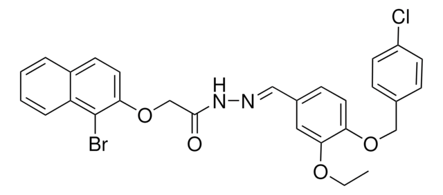 2-((1-BROMO-2-NAPHTHYL)OXY)-N'-(4-((4-CHLOROBENZYL)OXY)-3-ETHOXYBENZYLIDENE)ACETOHYDRAZIDE AldrichCPR