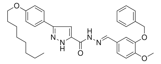 N'-{(E)-[3-(BENZYLOXY)-4-METHOXYPHENYL]METHYLIDENE}-3-[4-(OCTYLOXY)PHENYL]-1H-PYRAZOLE-5-CARBOHYDRAZIDE AldrichCPR