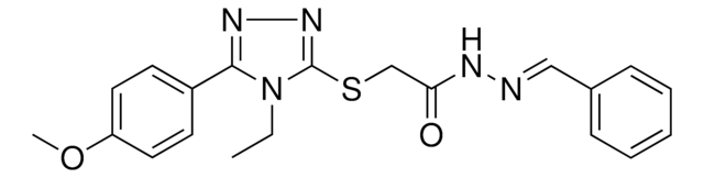 N'-BENZYLIDENE-2-((4-ET-5-(4-MEO-PH)-4H-1,2,4-TRIAZOL-3-YL)THIO)ACETOHYDRAZIDE AldrichCPR