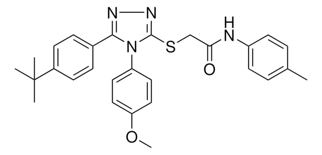 2-{[5-(4-TERT-BUTYLPHENYL)-4-(4-METHOXYPHENYL)-4H-1,2,4-TRIAZOL-3-YL]SULFANYL}-N-(4-METHYLPHENYL)ACETAMIDE AldrichCPR