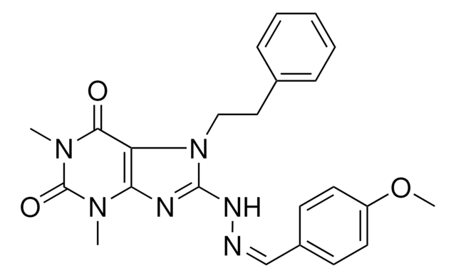 4-METHOXYBENZALDEHYDE [1,3-DIMETHYL-2,6-DIOXO-7-(2-PHENYLETHYL)-2,3,6,7-TETRAHYDRO-1H-PURIN-8-YL]HYDRAZONE AldrichCPR