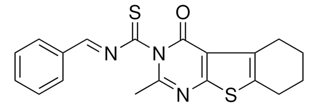 2-METHYL-4-OXO-N-[(E)-PHENYLMETHYLIDENE]-5,6,7,8-TETRAHYDRO[1]BENZOTHIENO[2,3-D]PYRIMIDINE-3(4H)-CARBOTHIOAMIDE AldrichCPR