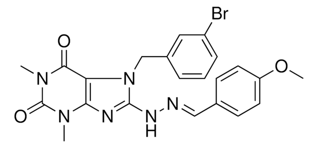 4-METHOXYBENZALDEHYDE [7-(3-BROMOBENZYL)-1,3-DIMETHYL-2,6-DIOXO-2,3,6,7-TETRAHYDRO-1H-PURIN-8-YL]HYDRAZONE AldrichCPR