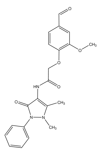 N-(1,5-Di-Me-3-oxo-2-Ph-2,3-di-H-1H-pyrazol-4-yl)-2-(4-formyl-2-MeO-PhO)acetamide