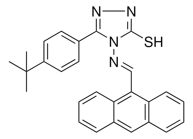 4-{[(E)-9-ANTHRYLMETHYLIDENE]AMINO}-5-(4-TERT-BUTYLPHENYL)-4H-1,2,4-TRIAZOLE-3-THIOL AldrichCPR