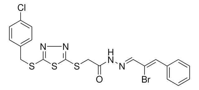 N'-[(E,2Z)-2-BROMO-3-PHENYL-2-PROPENYLIDENE]-2-({5-[(4-CHLOROBENZYL)SULFANYL]-1,3,4-THIADIAZOL-2-YL}SULFANYL)ACETOHYDRAZIDE AldrichCPR