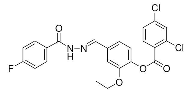 2-ETHOXY-4-(2-(4-FLUOROBENZOYL)CARBOHYDRAZONOYL)PHENYL 2,4-DICHLOROBENZOATE AldrichCPR