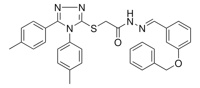 N'-{(E)-[3-(BENZYLOXY)PHENYL]METHYLIDENE}-2-{[4,5-BIS(4-METHYLPHENYL)-4H-1,2,4-TRIAZOL-3-YL]SULFANYL}ACETOHYDRAZIDE AldrichCPR