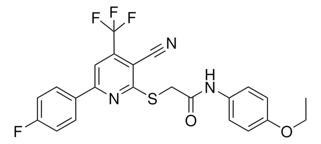 2-{[3-CYANO-6-(4-FLUOROPHENYL)-4-(TRIFLUOROMETHYL)-2-PYRIDINYL]SULFANYL}-N-(4-ETHOXYPHENYL)ACETAMIDE AldrichCPR