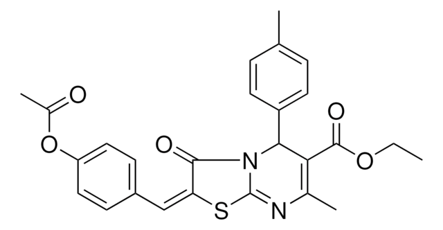 ETHYL (2E)-2-[4-(ACETYLOXY)BENZYLIDENE]-7-METHYL-5-(4-METHYLPHENYL)-3-OXO-2,3-DIHYDRO-5H-[1,3]THIAZOLO[3,2-A]PYRIMIDINE-6-CARBOXYLATE AldrichCPR