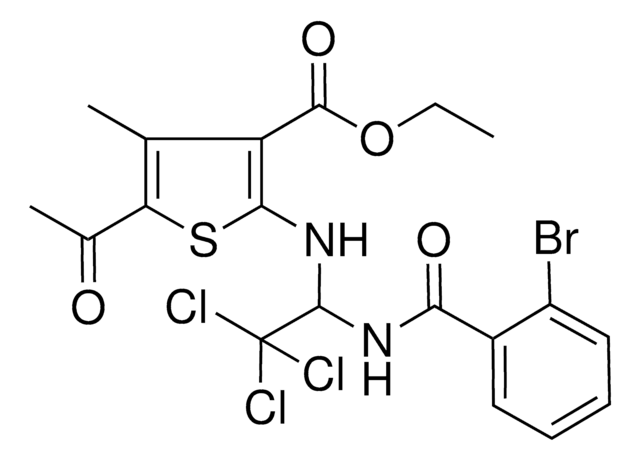 ETHYL 5-ACETYL-2-({1-[(2-BROMOBENZOYL)AMINO]-2,2,2-TRICHLOROETHYL}AMINO)-4-METHYL-3-THIOPHENECARBOXYLATE AldrichCPR