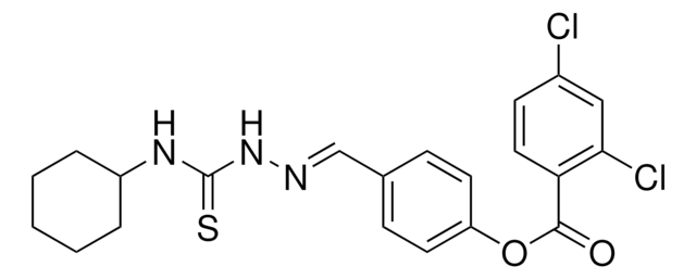 4-(2-((CYCLOHEXYLAMINO)CARBOTHIOYL)CARBOHYDRAZONOYL)PHENYL 2,4-DICHLOROBENZOATE AldrichCPR