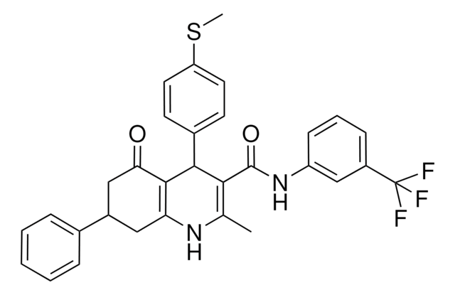 2-METHYL-4-[4-(METHYLSULFANYL)PHENYL]-5-OXO-7-PHENYL-N-[3-(TRIFLUOROMETHYL)PHENYL]-1,4,5,6,7,8-HEXAHYDRO-3-QUINOLINECARBOXAMIDE AldrichCPR