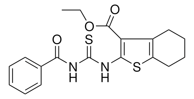 2-(3-BENZOYL-THIOUREIDO)-4H-BENZO(B)THIOPHENE-3-CARBOXYLIC ACID ETHYL ESTER AldrichCPR