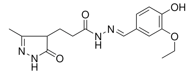 N'-[(E)-(3-ETHOXY-4-HYDROXYPHENYL)METHYLIDENE]-3-(3-METHYL-5-OXO-4,5-DIHYDRO-1H-PYRAZOL-4-YL)PROPANOHYDRAZIDE AldrichCPR