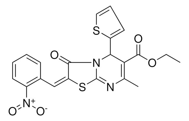 ETHYL (2E)-7-METHYL-2-(2-NITROBENZYLIDENE)-3-OXO-5-(2-THIENYL)-2,3-DIHYDRO-5H-[1,3]THIAZOLO[3,2-A]PYRIMIDINE-6-CARBOXYLATE AldrichCPR