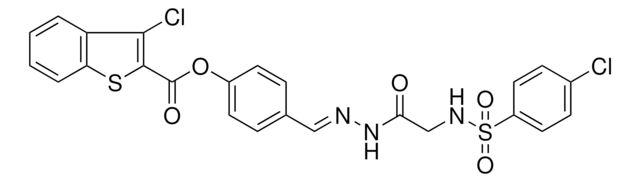 4-{(E)-[2-(2-{[(4-CHLOROPHENYL)SULFONYL]AMINO}ACETYL)HYDRAZONO]METHYL}PHENYL 3-CHLORO-1-BENZOTHIOPHENE-2-CARBOXYLATE AldrichCPR