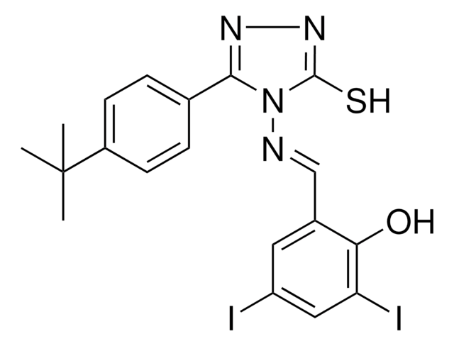 2-((E)-{[3-(4-TERT-BUTYLPHENYL)-5-SULFANYL-4H-1,2,4-TRIAZOL-4-YL]IMINO}METHYL)-4,6-DIIODOPHENOL AldrichCPR