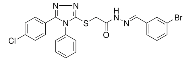 N'-[(E)-(3-BROMOPHENYL)METHYLIDENE]-2-{[5-(4-CHLOROPHENYL)-4-PHENYL-4H-1,2,4-TRIAZOL-3-YL]SULFANYL}ACETOHYDRAZIDE AldrichCPR