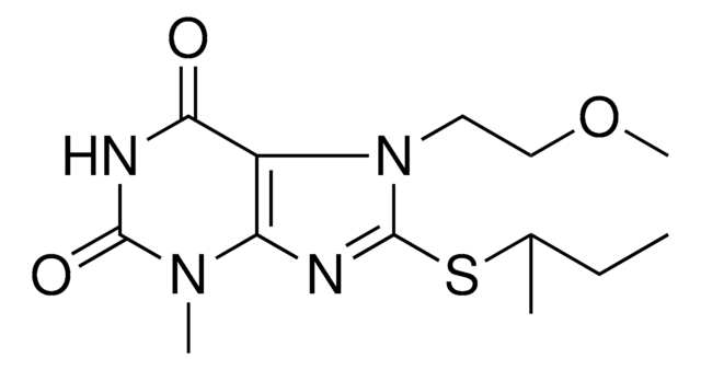 8-(SEC-BUTYLTHIO)-7-(2-METHOXYETHYL)-3-METHYL-3,7-DIHYDRO-1H-PURINE-2,6-DIONE AldrichCPR